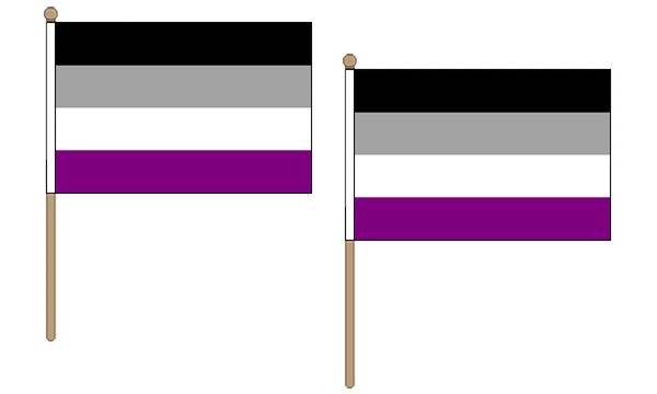 Asexual Hand Flags ( pack of 2 )